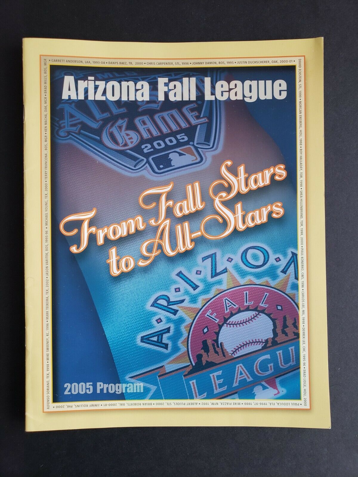 Arizona Fall League 2005 Baseball Program signed by 10