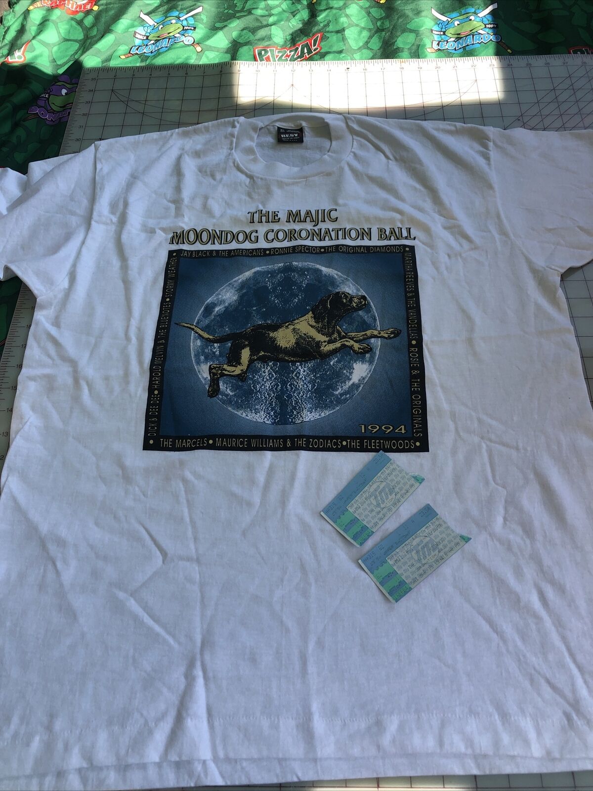Vtg 1994 Magic Moondog Concert T Shirt Stormy Weather Plus More.. + Ticket Stubs