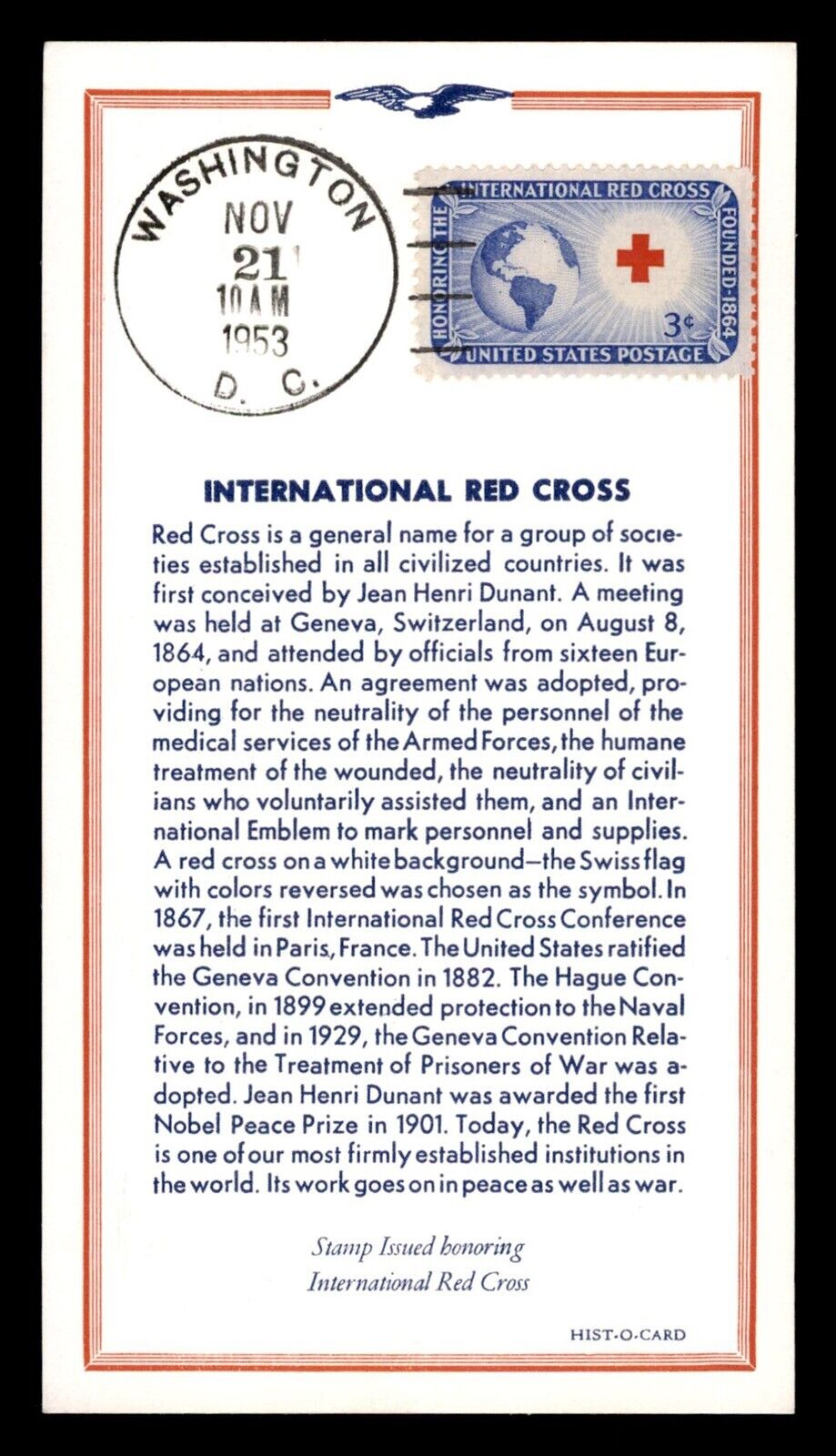 Mayfairstamps Us Fdc 1953 Red Cross Maximum Card First Day Cover Wwx_34043