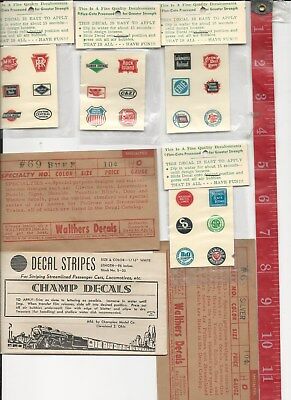 Vintage Lot Impko Water Decals Champs Walthers Railroad