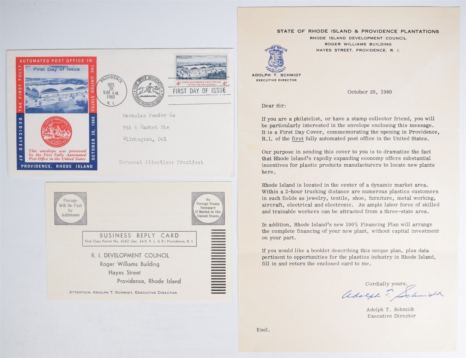 Mayfairstamps US FDC 1960 Automated Post Office State of Rhode Island With Inser